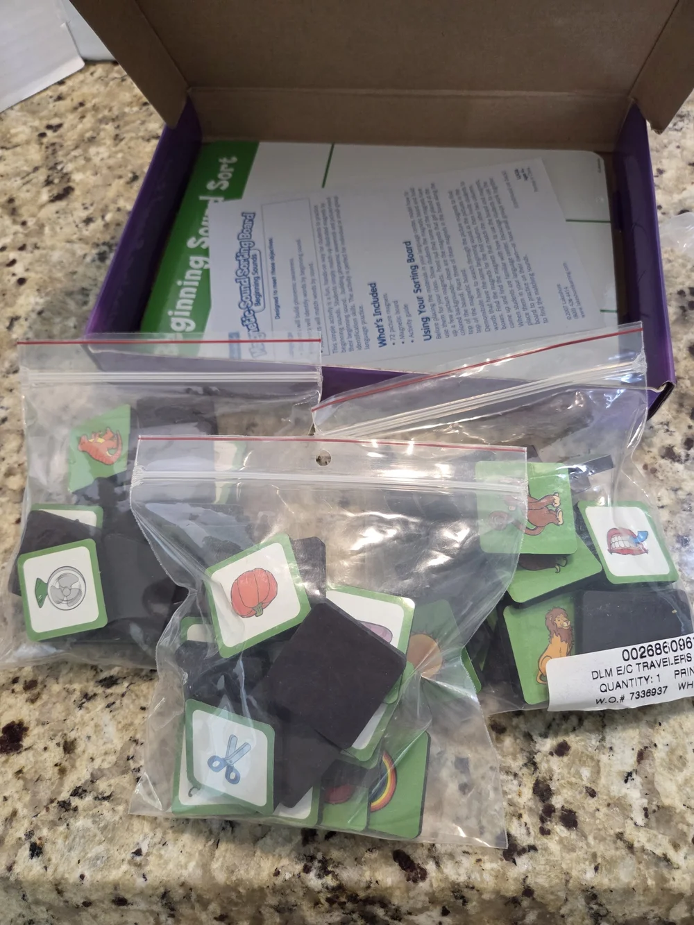 Lakeshore Beginning Sounds Magnetic Sound Sorting Board LL436 Ages 4+ Homeschool